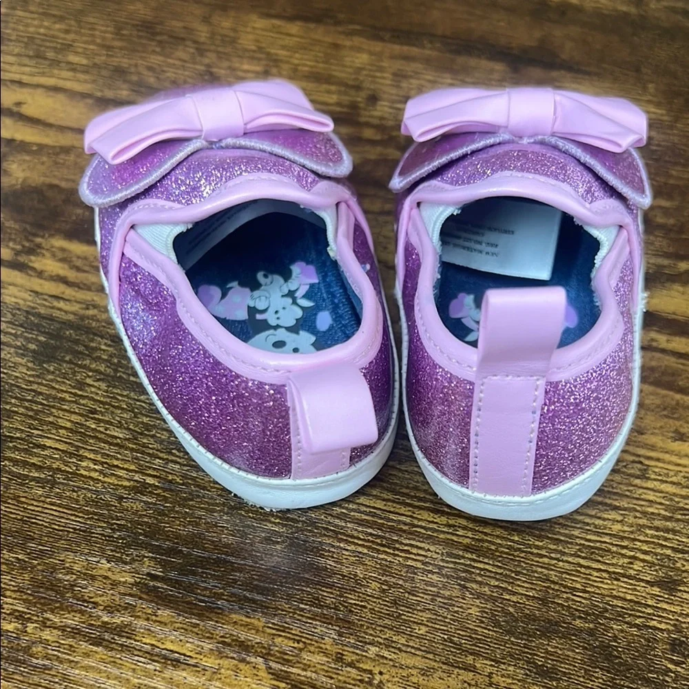 Disney baby Pink Glitter Shoes with Bow